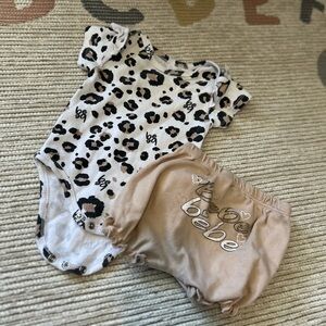 Bebe Leopard Print Baby Outfit